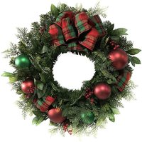 Vente en gros 24 pouces 60 CM Couronne de Noël artificielle personnalisée pour la décoration