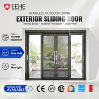 Porte coulissante en aluminium certifiée CE EEHE, à rupture de pont thermique, pour extérieur, patio, jardin, villa, terrasse