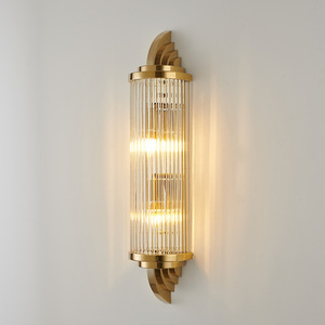 Gold LED Crystal <b>Wall</b> Lamp E27 <b>Switch</b> Control For Living Room Hallway Staircase Bedside Decoration - Product Image 1