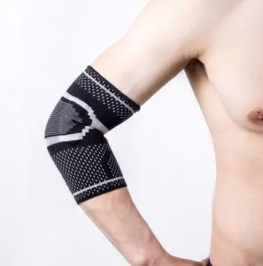 Supporto elastico per palestra supporto per gomito protezione per il sudore Sport basket Guard braccio manica gomito per palestra