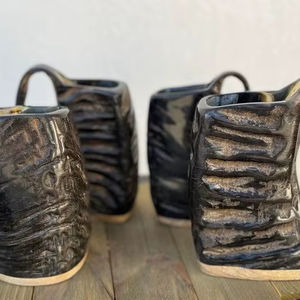 แก้วน้ำเขาควายธรรมชาติคุณภาพสูงและแก้วทรงสั้นแบบไวกิ้ง ใช้ในบ้าน โรงแรม และงานปาร์ตี้ ในราคาที่ถูกที่สุด - Product Image 1