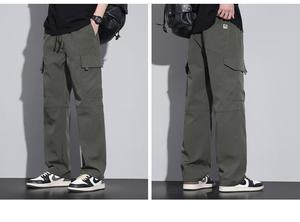 Vente chaude salopette explosive été américain jambe droite ample nouveau pantalon adolescent multi-poches pantalons décontractés pour hommes - Product Image 6