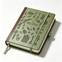 Carnet de recettes personnalisé en cuir PU rigide avec gaufrage – Cadeau idéal