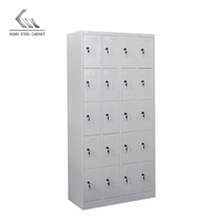 Armoire à 20 portes pour salle de sport scolaire, vestiaire métallique pour employés, rangement pour vêtements, armoires, bureaux, chambres