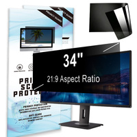 Filtre de confidentialité anti-espionnage et anti-regard indiscret bidirectionnel, anti-reflet, anti-UV, protection d'écran pour moniteur de bureau ultra-large 34 pouces 21:9