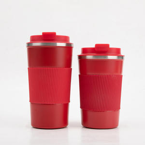 Çift duvar kahve seyahat termal yalıtımlı kupalar 304 paslanmaz çelik mat siyah kahve kapaklı kupa - Product Image 4