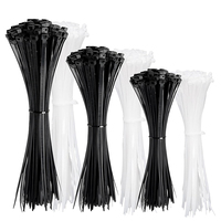 Attaches de câble en nylon autobloquantes durables, utilisables dans diverses applications, noir, blanc, multicolores, fermeture éclair, qualité directe d'usine, bonne qualité