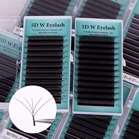 Y Shape 5D 0.07 D Curl Noir Mat Faux Vison Extensions de Cils Individuels Extension de Cils Plateau Cils