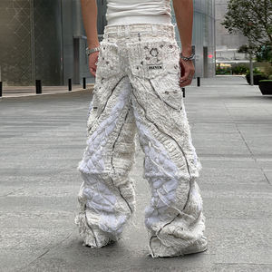 جينز رجالي جديد من DiZNEW ، سراويل غير رسمية ضيقة ممزقة ، سراويل سفر خارجية متعددة الاستخدامات وجينز مخصص - Product Image 2