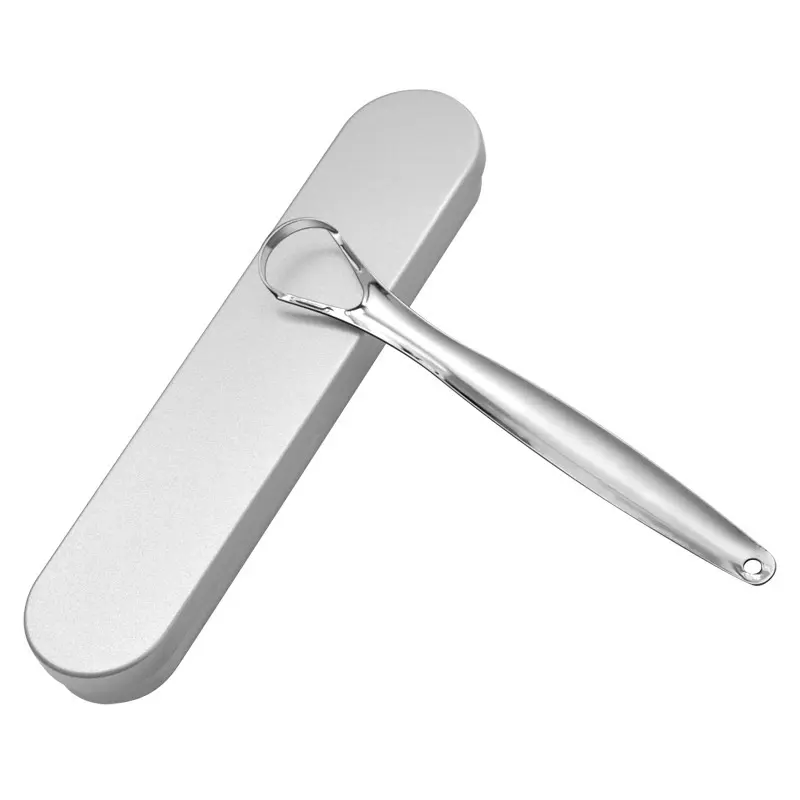 stainless steel tongue scraper Oral Cleaner Adult Tongue Scraping Tool To Remove Bad Breath U-shaped tongue scraper
