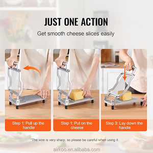 قطاعة الجبن من الفولاذ المقاوم للصدأ وقطاعة الزبدة السلكية حالة جديدة لتجهيز طعام المطبخ للاستخدام في المطاعم - Product Image 3