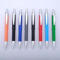 Stylo bille en métal avec clip et logo personnalisé - Stylo promotionnel avec grip doux au toucher pour les entreprises, les écoles, les fournitures de bureau