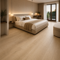Plancher en SPC en chêne clair WYRAX pour les projets de rénovation de sols de salons modernes