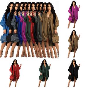 S-3XL robe ample à ourlet Offre Spéciale cordon de serrage mode robe femme multicolore disponible - Product Image 4