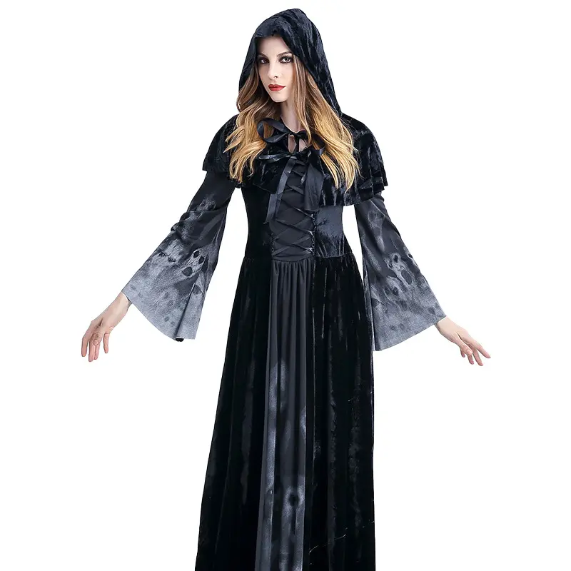 Costumi cosplay costume adulto femminile vestito da vampiro horror scheletro strega costume di halloween cosplay per il costo del palcoscenico