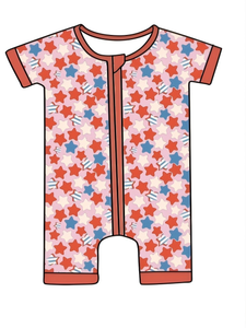 Romper Bayi Pendek Bambu Rts Hot Sale dengan Resleting Dua Arah untuk Unisex, Berbagai Motif Cetak, Pakaian Tidur Bayi Bambu - Product Image 6