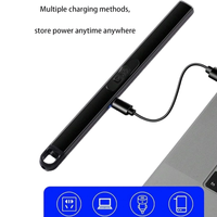 Briquet à impulsion sans flamme et coupe-vent avec verrou de sécurité, rechargeable par USB, sans butane, pour bougies et cuisinières à gaz – Coffret cadeau