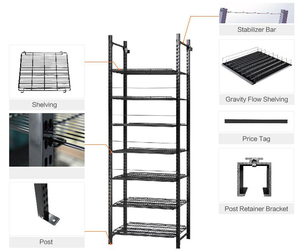 Equipment Chiller Room Sandwich and Walk in Cooler Glass Doors With Shelves for Beverage and Frozen Food - Product Image 6