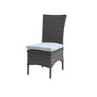 Table de salle à manger de jardin en osier avec chaise, mobilier d'extérieur imperméable avec foyer, fauteuil de patio en rotin avec table à foyer