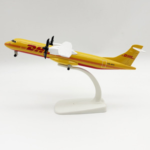 20cm 1/130 Scale DHL Express <strong>ATR72</strong>-600 Diecast Metal Cargo Aircraft Model with Rotating Propellers - Product Image 1
