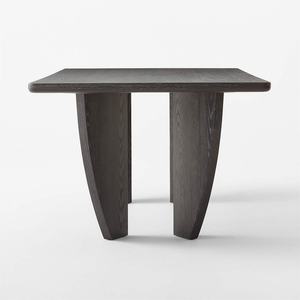 เฟอร์นิเจอร์ห้องรับประทานอาหารดีไซน์เรียบง่ายสไตล์นอร์ดิก โต๊ะรับประทานอาหารไม้จริงสีดำ 8 ที่นั่ง - Product Image 3