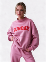 Sweat-shirt à col montant pour femme, XXXL, 400 g/m², en molleton de coton, surdimensionné, chaud, pull d'hiver