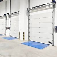 Puerta Elevadora Automática de Acero Industrial Moderna Personalizada, Resistente al Viento y al Sonido, con Ventanas, para Almacenes