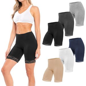 Shorts de cyclisme FOXA en coton extensible avec dentelle, sans coutures, pour femme, lot multi-couleurs - Product Image 1