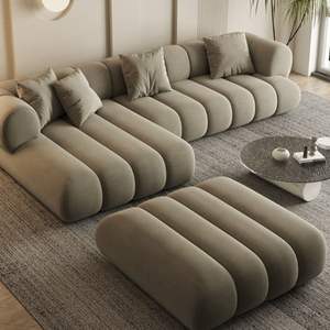 Moontree <span class=keywords><strong>Corner</strong></span> L-Form Luxus Couch Wohn zimmer Bett Wohnzimmer Möbel Home Lounge Wohnzimmer Freizeit Schnitts ofa Set - Product Image 5