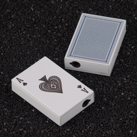 Briquet à cigare Hongjing, allumage direct, logo personnalisable, couleur, carte à jouer, portable, coupe-vent, briquet à cigare