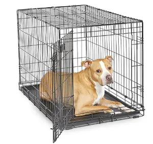 New arrival Double door iron dog cages metal kennels dog cage durable cages for dogs