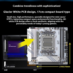 เมนบอร์ด B650PLUS-ITX-W Mini ITX รองรับ AMD7500F 9600XCPU กราฟิกแบบบูรณาการช่องหน่วยความจำคู่สำหรับเซิร์ฟเวอร์ - Product Image 3