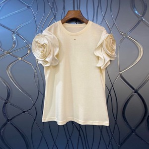 T-shirt décontracté ample à col rond et manches courtes pour femme, nouvelle collection été 2026, vente en gros pour boutiques - Product Image 1