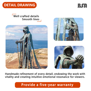 Scultura in bronzo a grandezza naturale di un ragazzo e una ragazza accanto al lago, per la decorazione di cortili esterni - Product Image 6