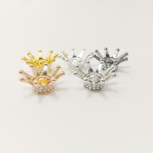 Crown Alloy Pendant Keychain Diamond Encrusted Mobile Phone Strap DIY Jewelry Accessory - Product Image 1