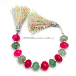 Perles de pierres précieuses en forme de rondelle lisse multi-quartz de haute qualité pour la fabrication de bijoux pierre de naissance et cadeaux d'anniversaire pierre échouée - Product Image 1