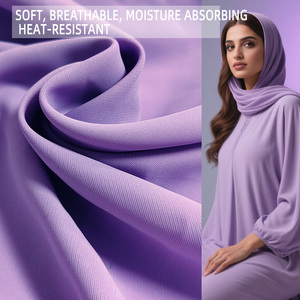 Fabbrica vendita calda 100% gonna di poliestere tinto tessuto abito campione libero tessuto di poliestere Abaya - Product Image 3