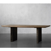 Meubles de salle à manger et de cuisine de luxe, table en bois massif durable de luxe faite à la main pour 6 personnes