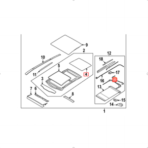 Toit ouvrant arrière pour <span class=keywords><strong>KIA</strong></span> <span class=keywords><strong>SPORTAGE</strong></span> SUV 2022 <span class=keywords><strong>NQ5</strong></span> 81640P1000 - Product Image 2