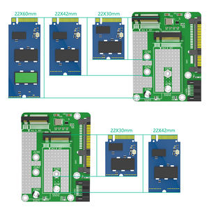 نسخة جديدة مزدوجة <span class=keywords><strong>M</strong></span>.2(NGFF) SSD إلى محول SATA3 مزدوج - Product Image 4