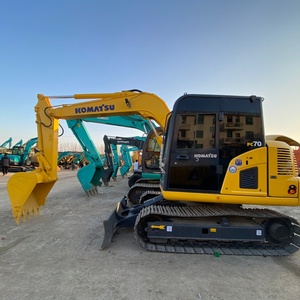 Presque neuf, économique en carburant, pas cher, excavatrice sur chenilles Komatsu PC70 de 7 tonnes d'occasion, moteur pour usage agricole et domestique - Product Image 2