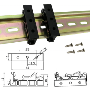 Pieds miniatures en plastique, 1 paire, adaptateurs de <span class=keywords><strong>support</strong></span> de montage sur <span class=keywords><strong>rail</strong></span> <span class=keywords><strong>DIN</strong></span> 35mm, <span class=keywords><strong>support</strong></span> de circuit imprimé 100mm, <span class=keywords><strong>support</strong></span> scellé pour circuit imprimé - Product Image 4