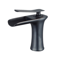 Robinet salle De bain Cascade Mitigeur De Lavabo Robinet En Bronze Huilé Robinet D'eau