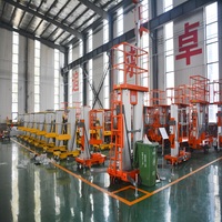 Qiyun Kinglift CE ISO 18m échelle télescopique hydraulique un homme levage vertical électrique simple mât ascenseur en aluminium