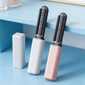 Lisseur de cheveux professionnel avec revêtement céramique 0728, température stable, outil de salon, design compact, brosse lissante portable - Product Image 1