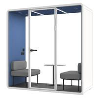Cabine de bureau modulaire insonorisée en aluminium moderne pour hôtel, cabine de chant et de karaoké, espace de bureau silencieux