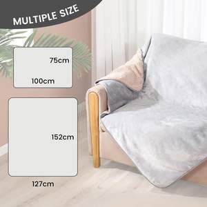 Premium Soft Warm 3 capas Pee Proof Sherpa Fleece Manta para cama - Product Image 3
