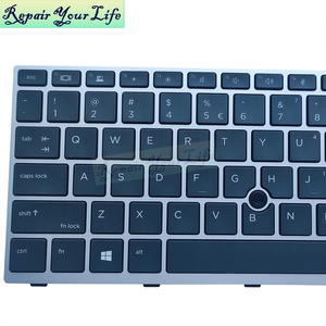 Hoa kỳ Backlit máy tính xách tay bàn phím cho HP EliteBook 840 G5 840 G6 846 G5 745 G5 ZBook 14u G5 L09813-B31 bàn phím với khung bạc - Product Image 4