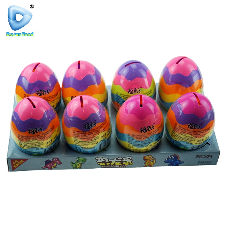 High Quality Big Colorful Surprise Eggs Chocolate Bean With Toy Cc Stick Candy