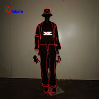 Mode unisexe MJ Cowboy Dance LED Costumes Luminous Western Style Adult Stage Party Wear for Ballroom Performance